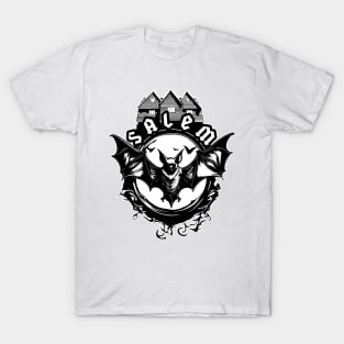 Bat And Salem Witch House T-Shirt